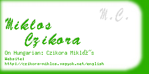 miklos czikora business card